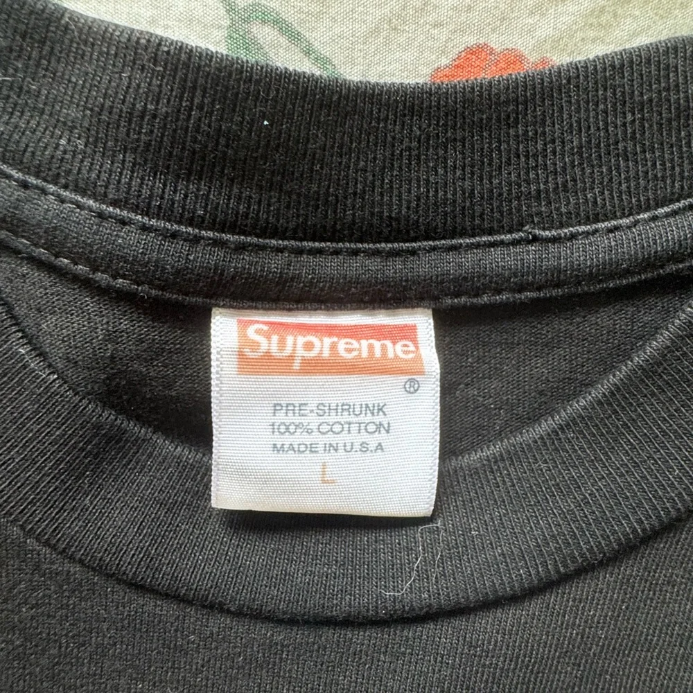 Supreme Black Tee with Ocean Blue Logo - Picture 9 of 13